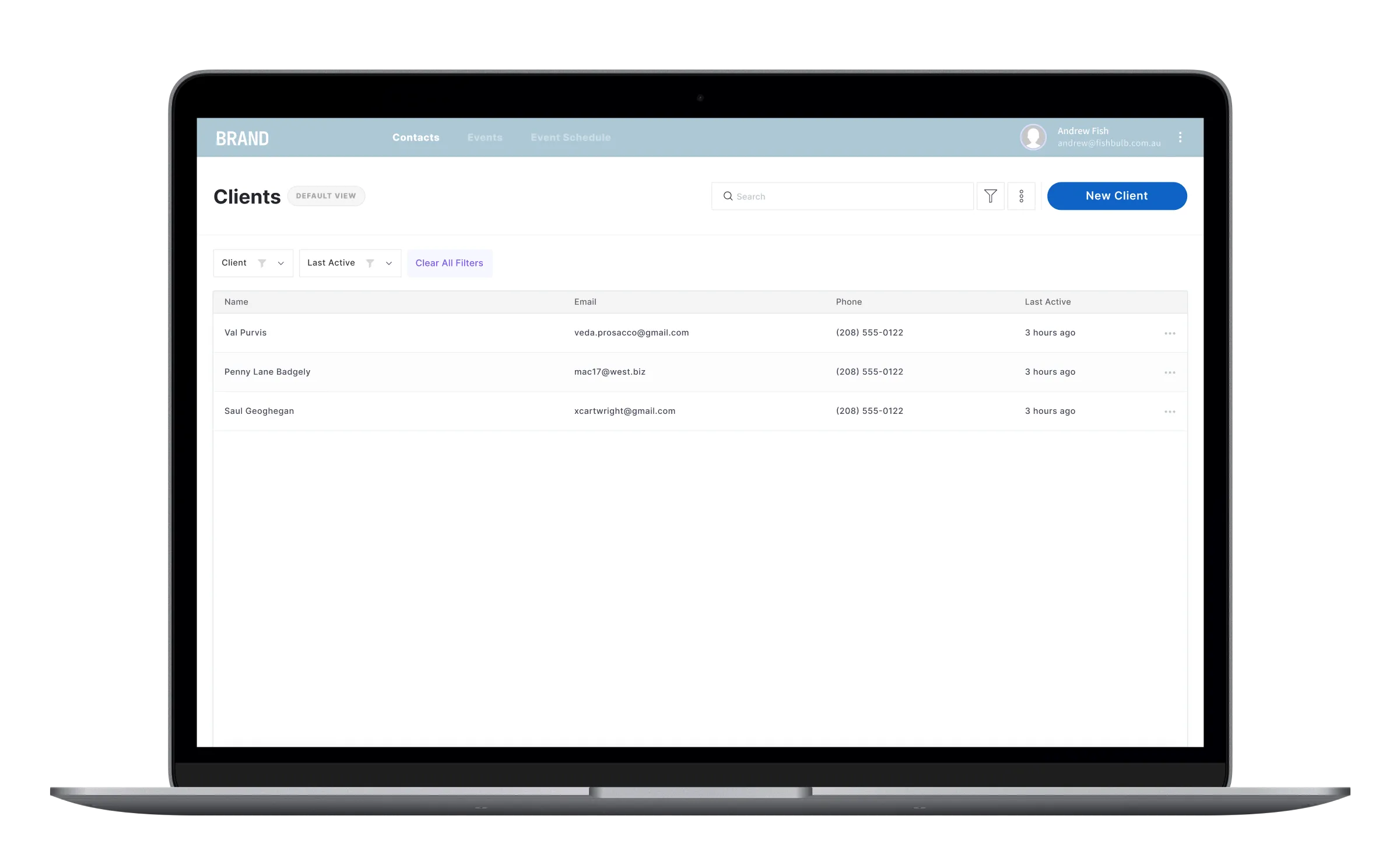 Contact Management app screenshot