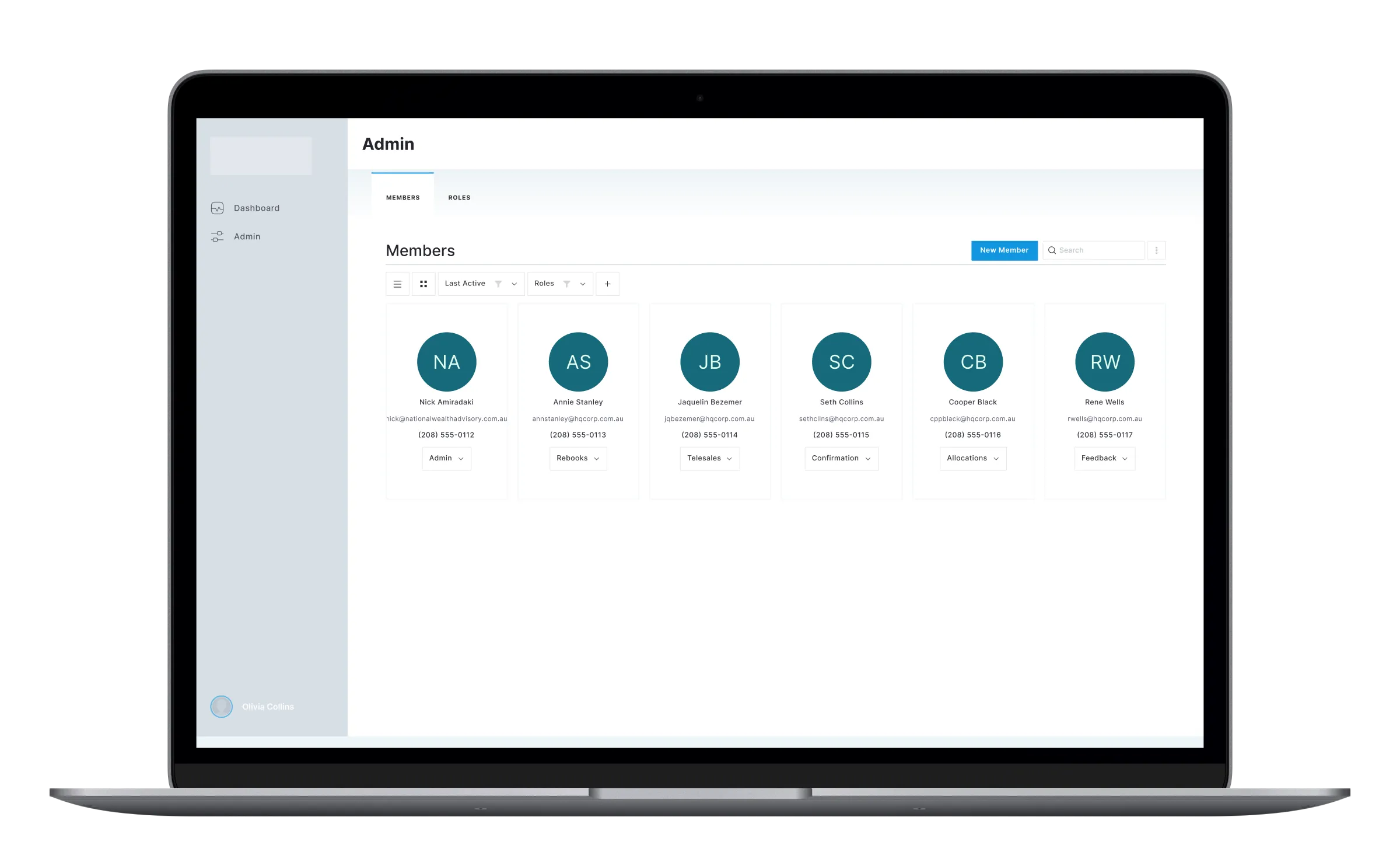 Membership Management app screenshot